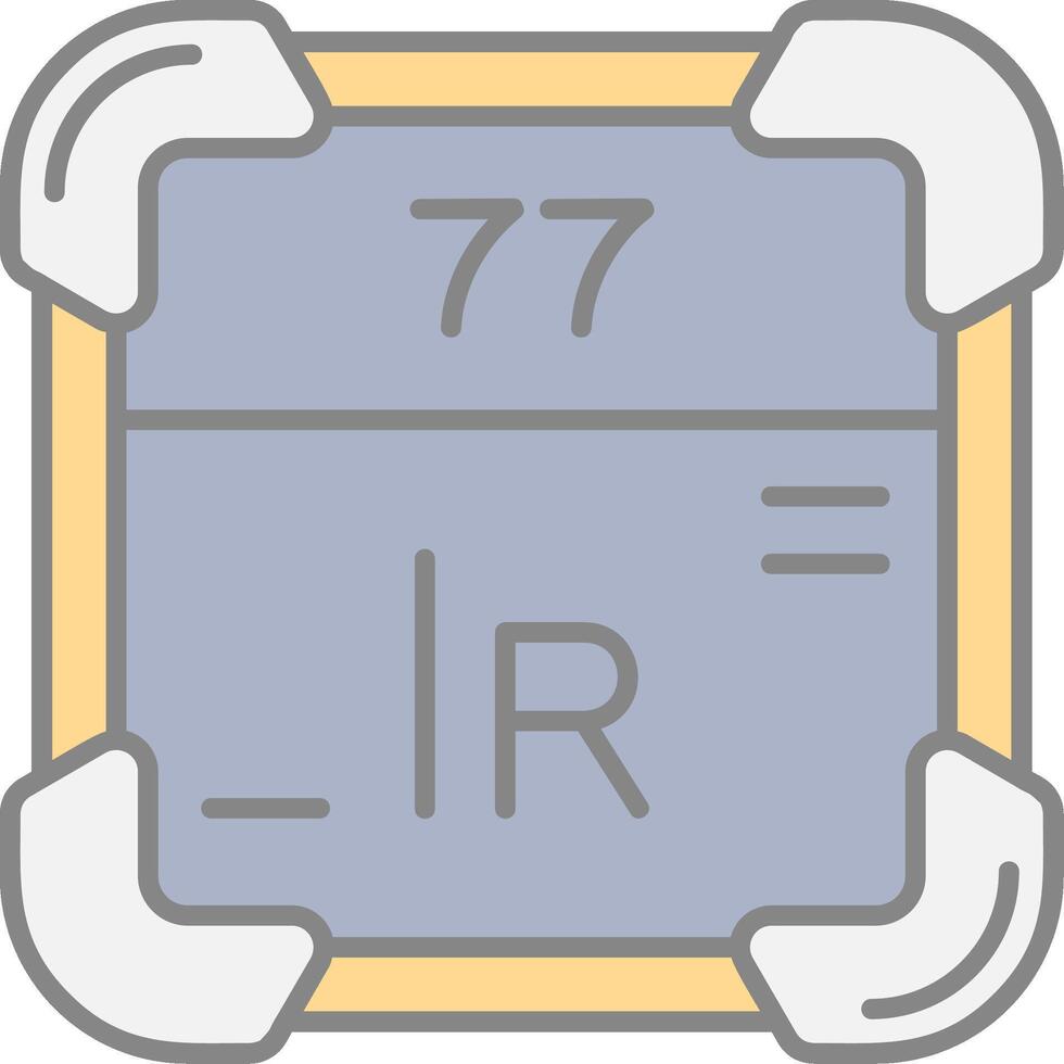 Iridium Line Filled Light Icon vector