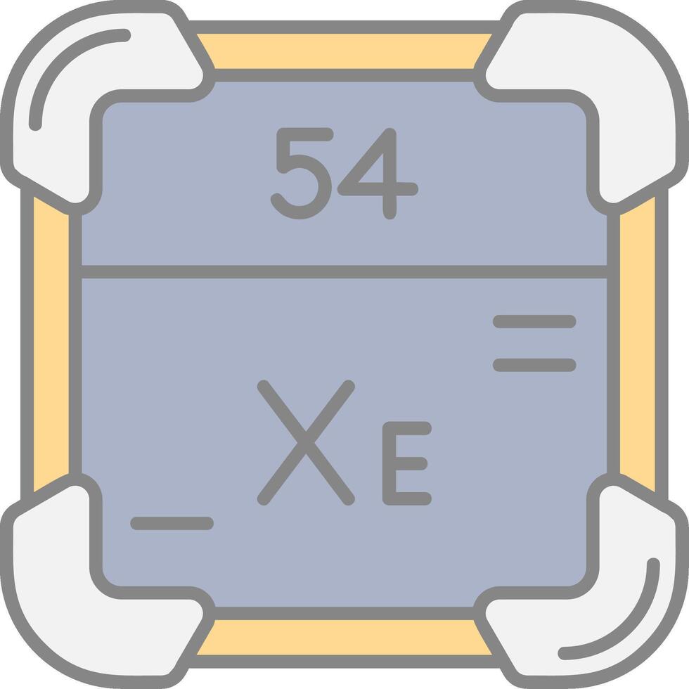 Xenon Line Filled Light Icon vector