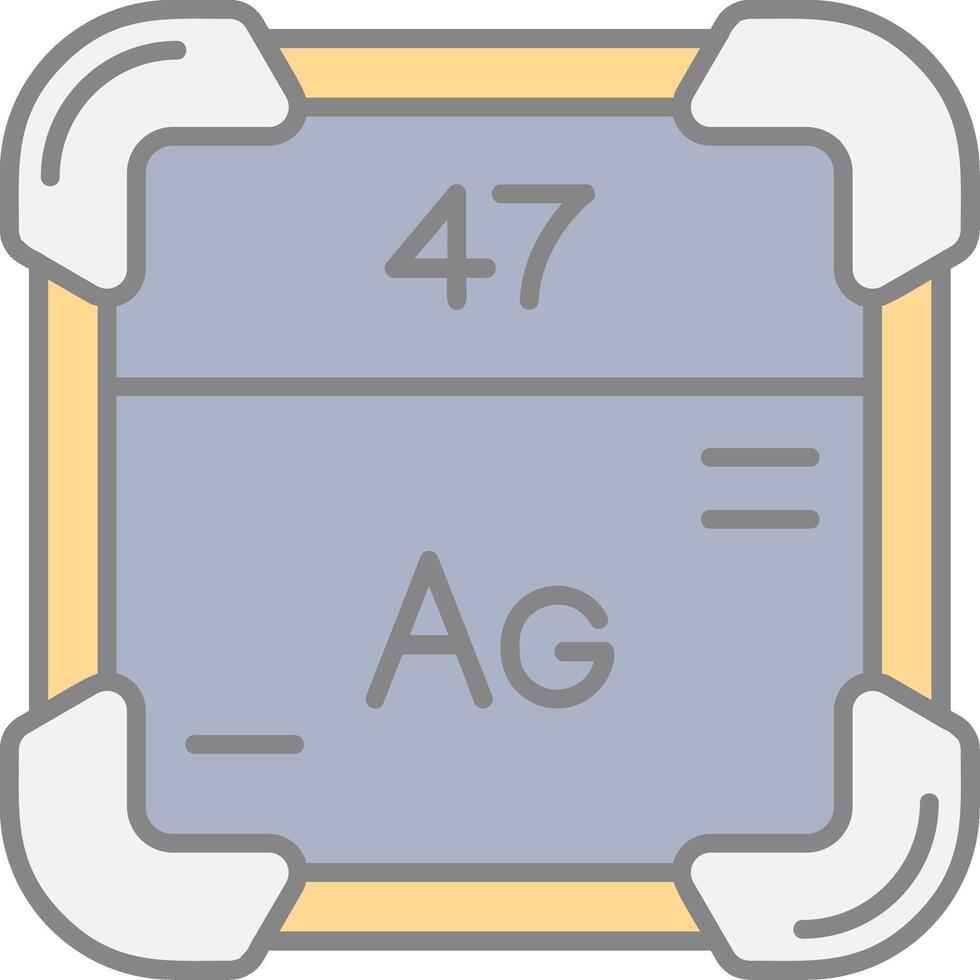 Silver Line Filled Light Icon vector