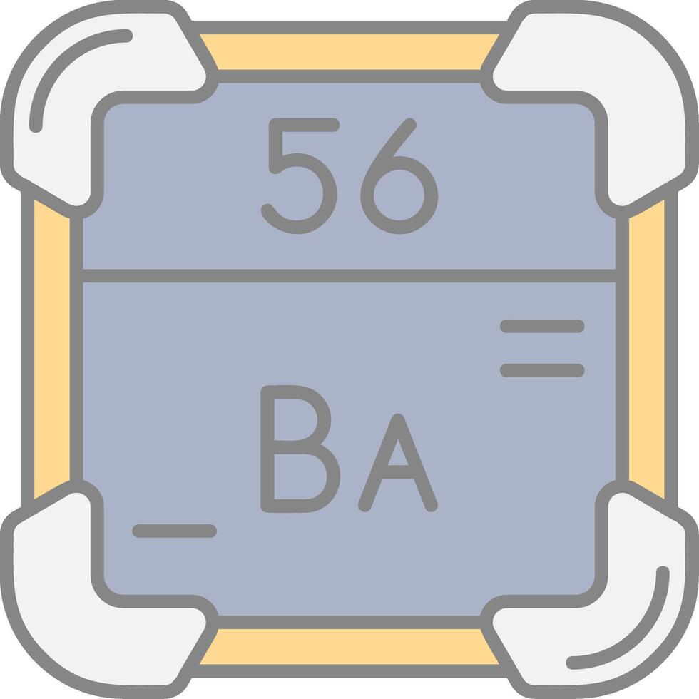 Barium Line Filled Light Icon vector