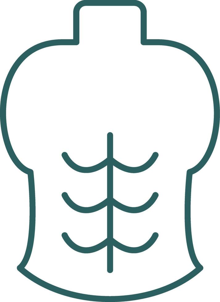 Abs Line Gradient Icon vector