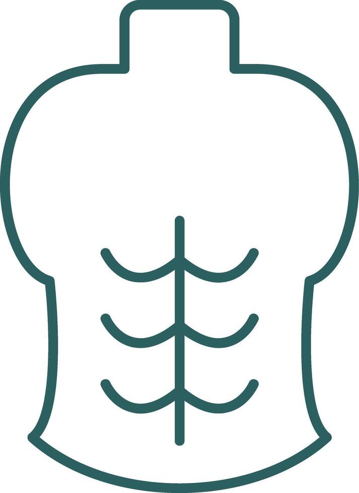 abdominales línea degradado icono vector