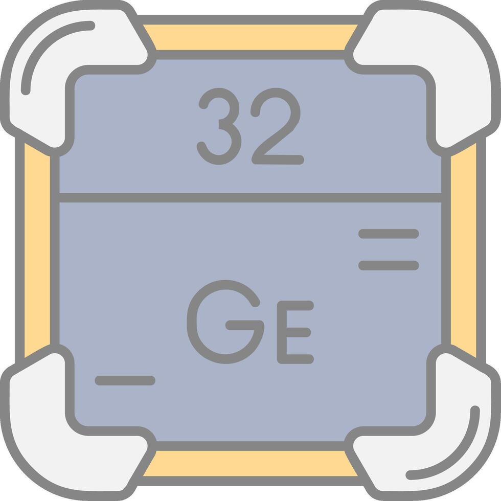 Germanium Line Filled Light Icon vector