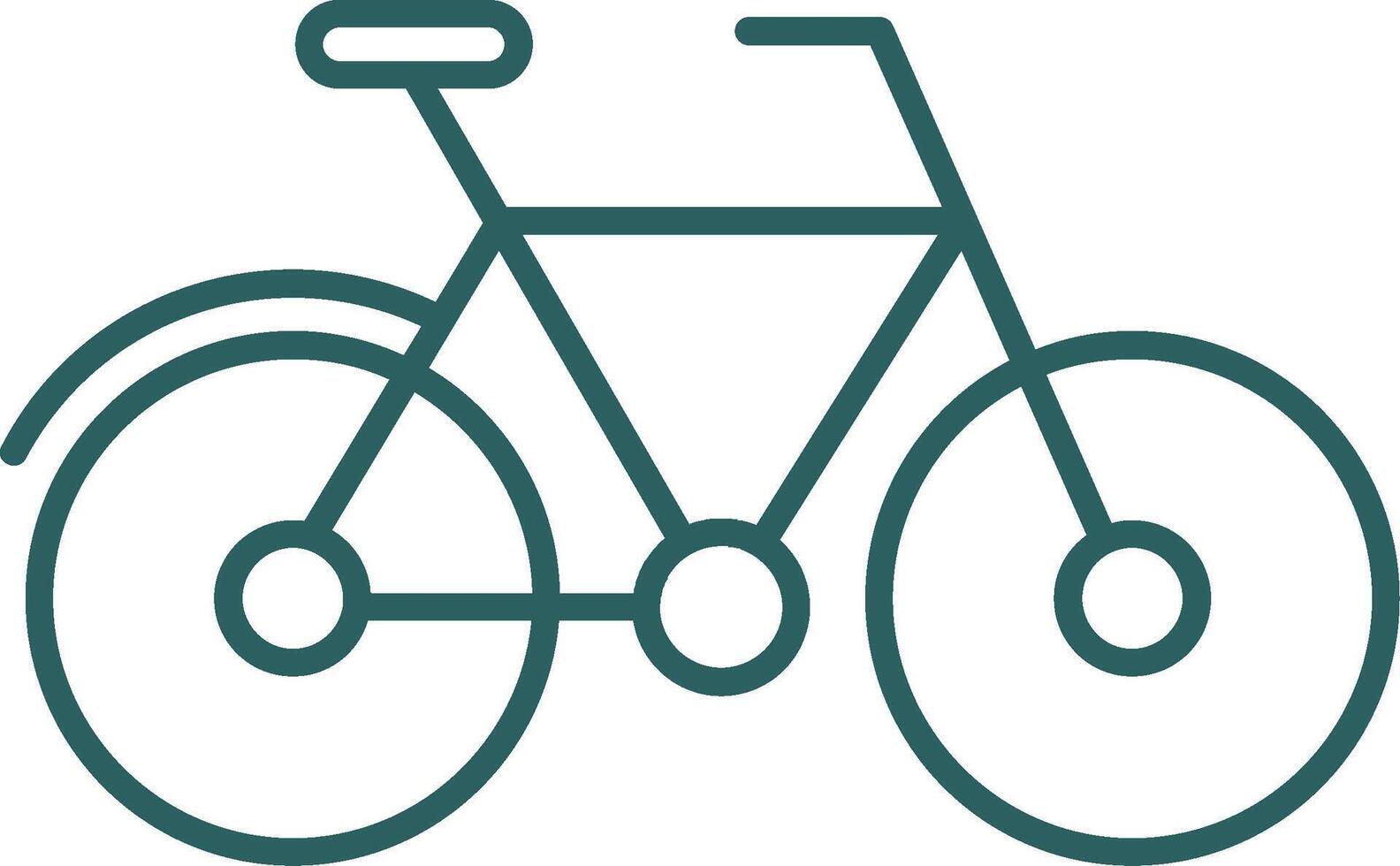 icono de gradiente de línea de bicicleta vector