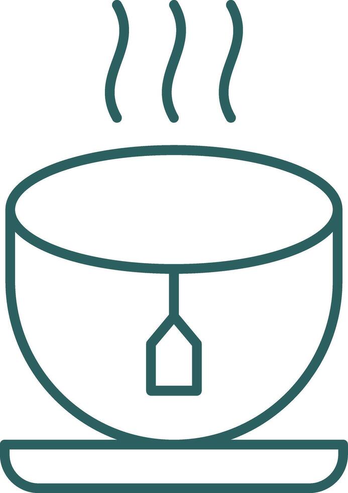 Tea Line Gradient Icon vector