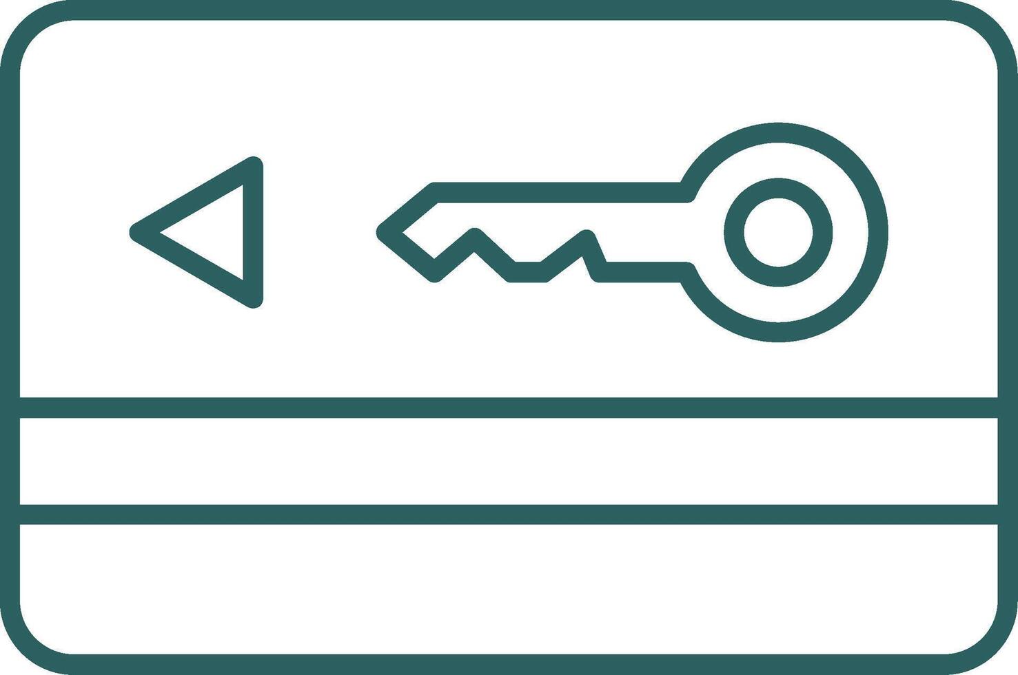 Key Card Line Gradient Icon vector
