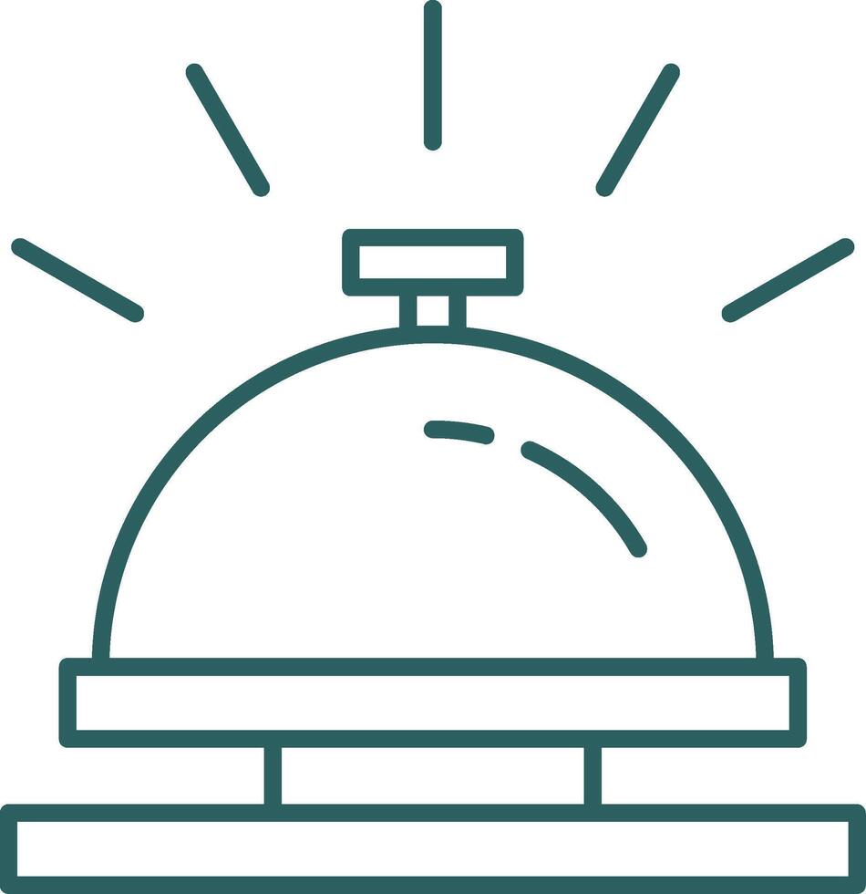 Hotel Bell Line Gradient Icon vector