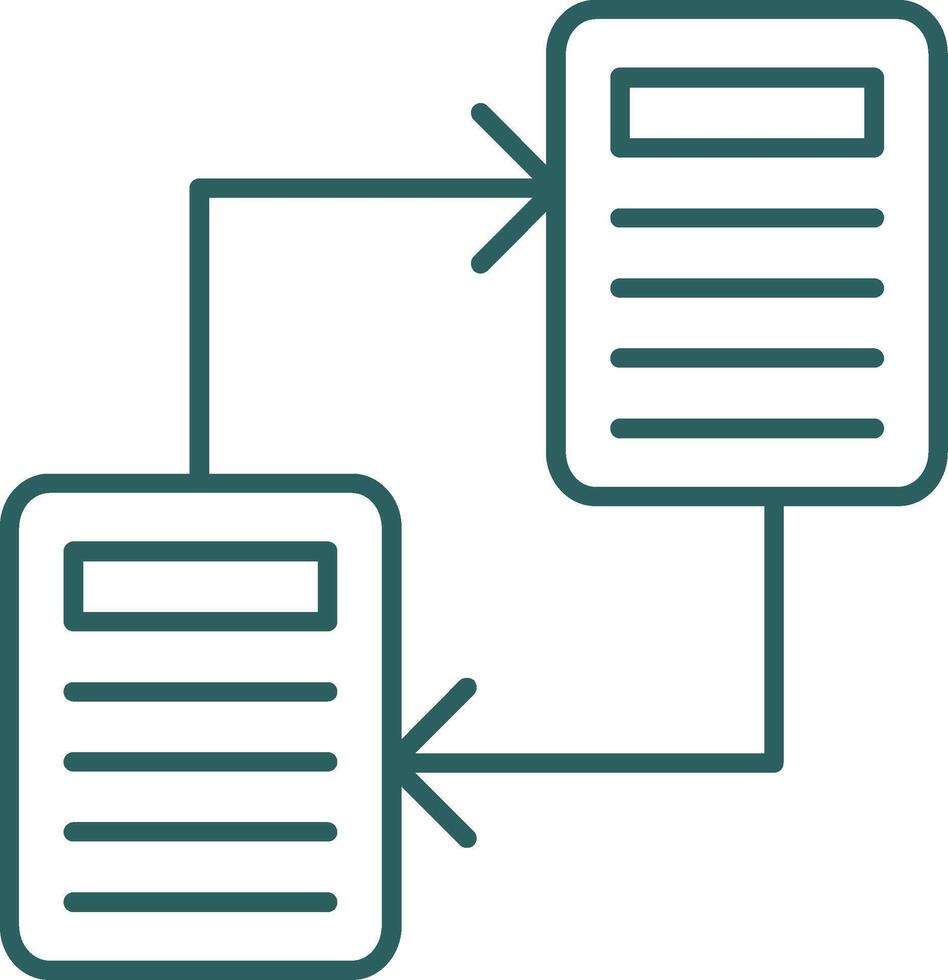 File Sharing Line Gradient Icon vector