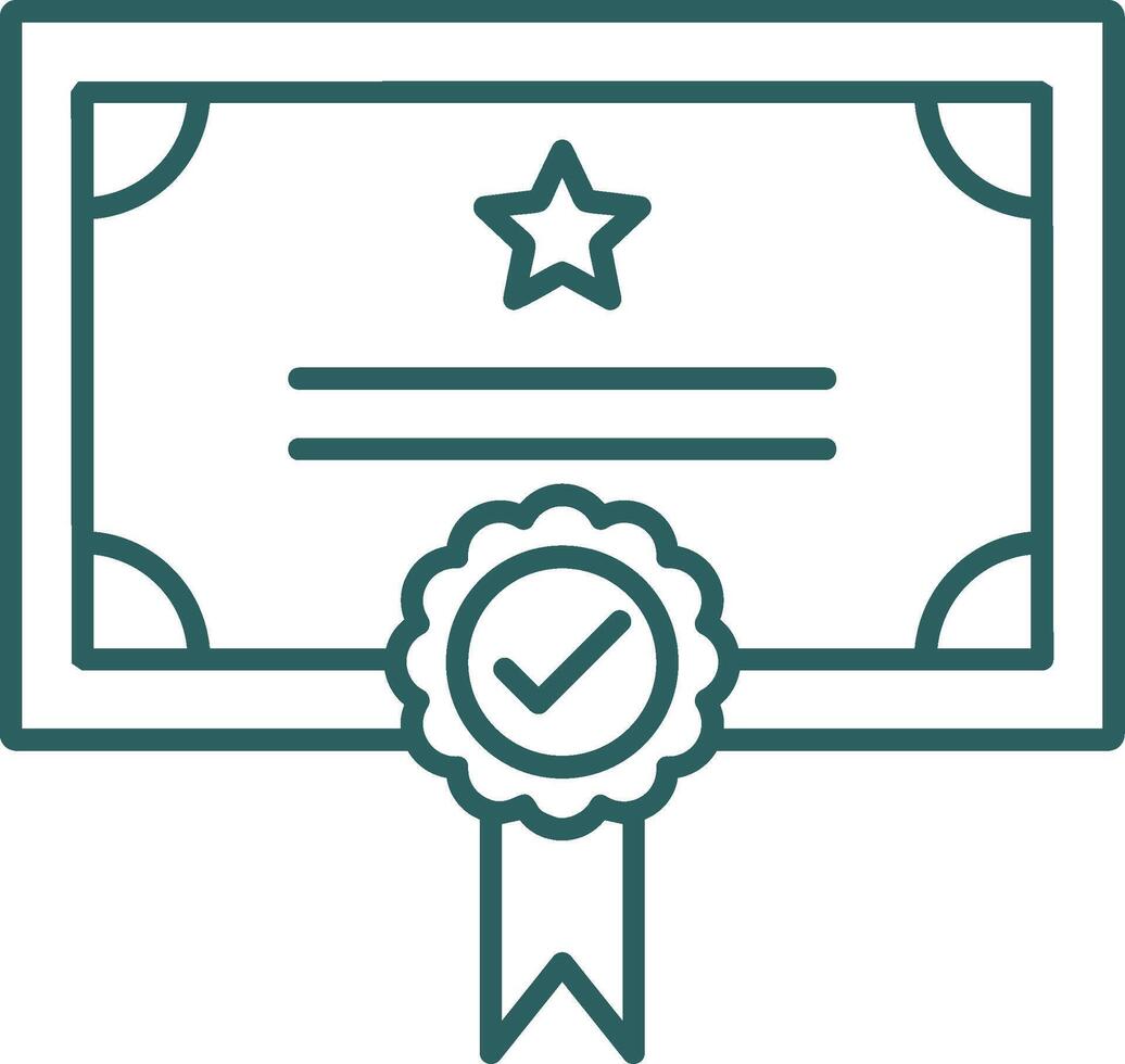 Qualify Line Gradient Icon vector