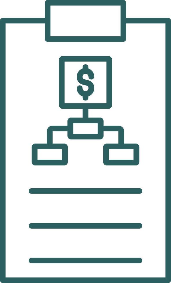 Planing Line Gradient Icon vector