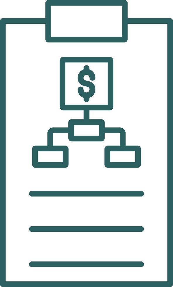 Planing Line Gradient Icon vector