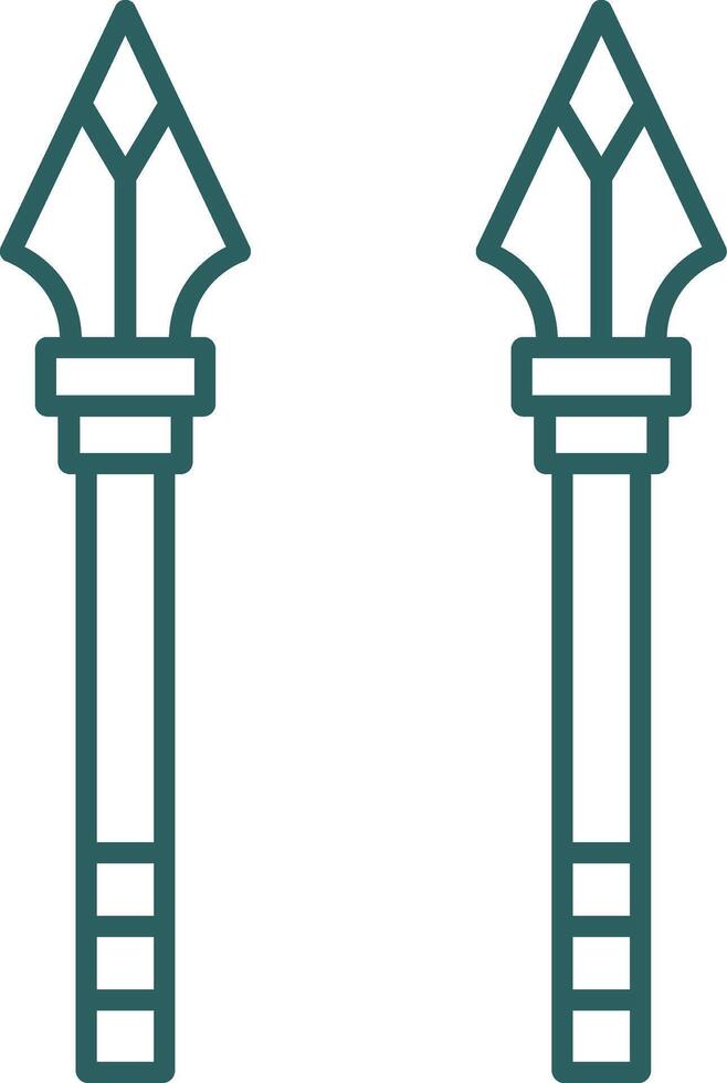 Spear Line Gradient Icon vector
