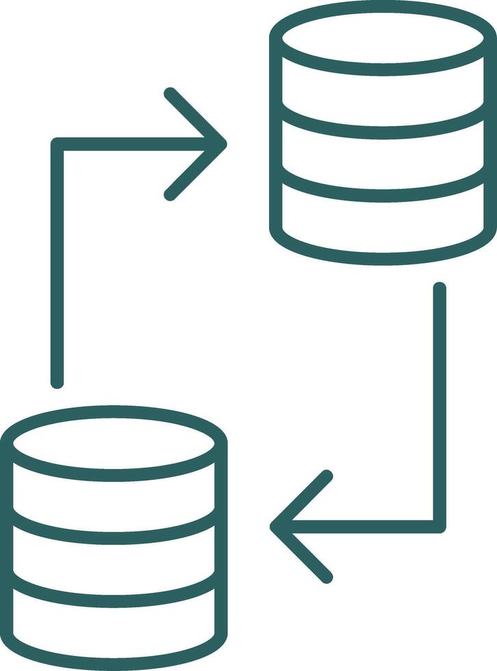 Data Transfer Line Gradient Icon vector