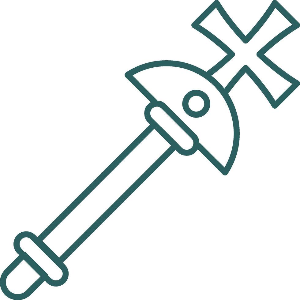Scepter Line Gradient Icon vector