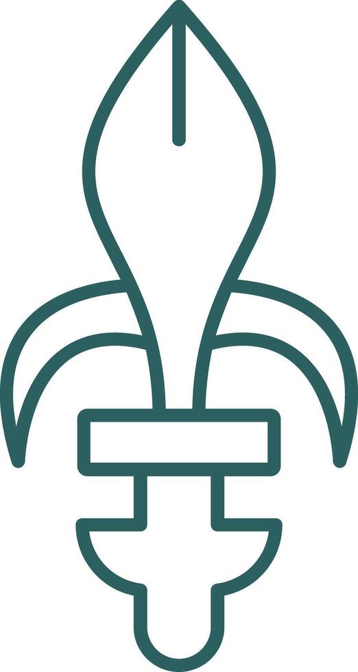 Fleur de lis Line Gradient Icon vector