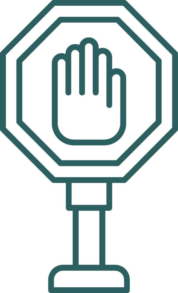 Stop Sign Line Gradient Icon vector