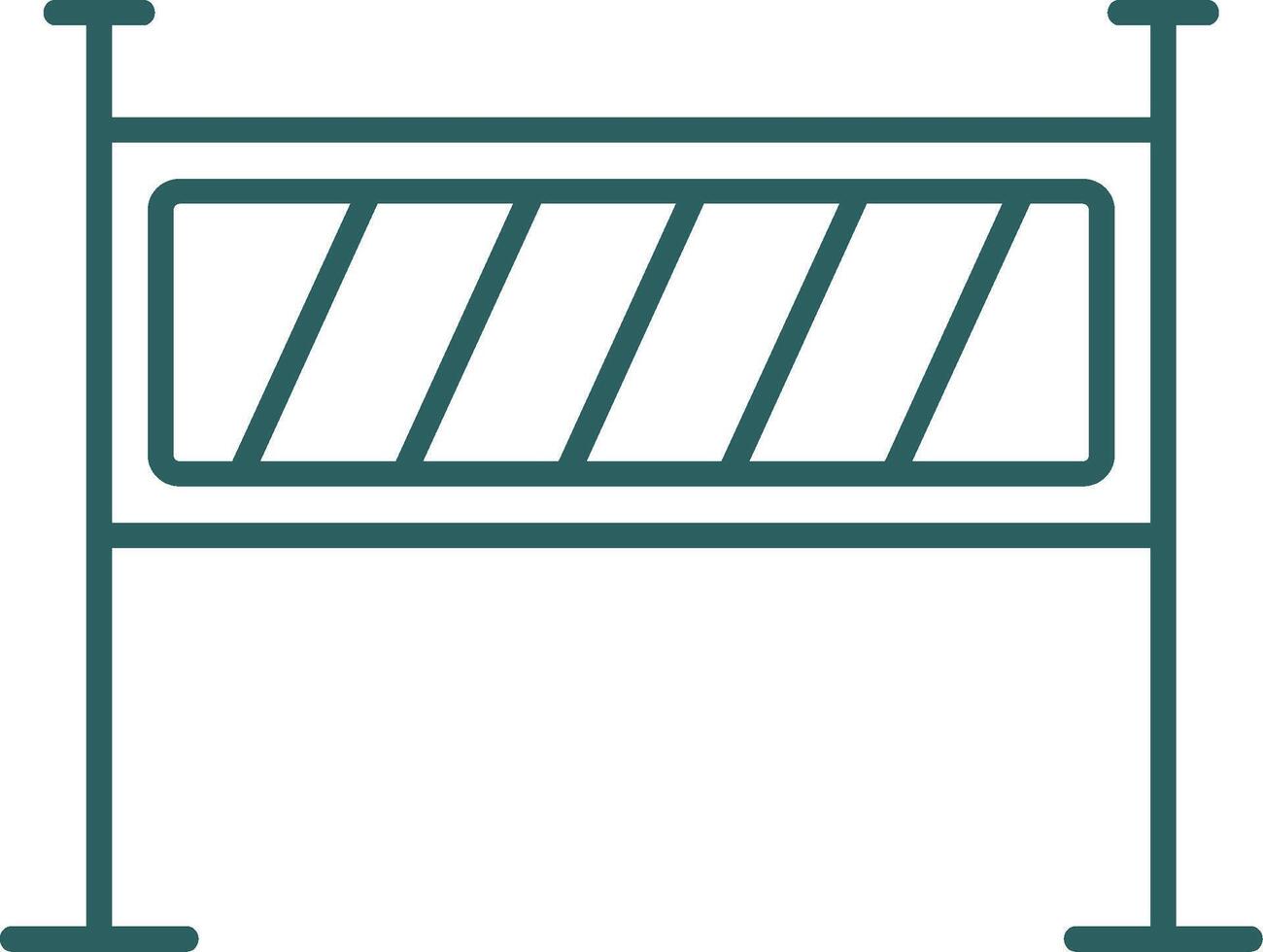 Barrier Line Gradient Icon vector