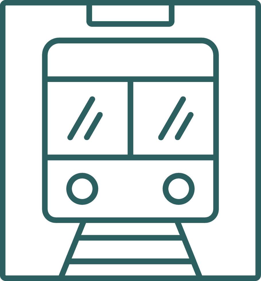 Metro Line Gradient Icon vector