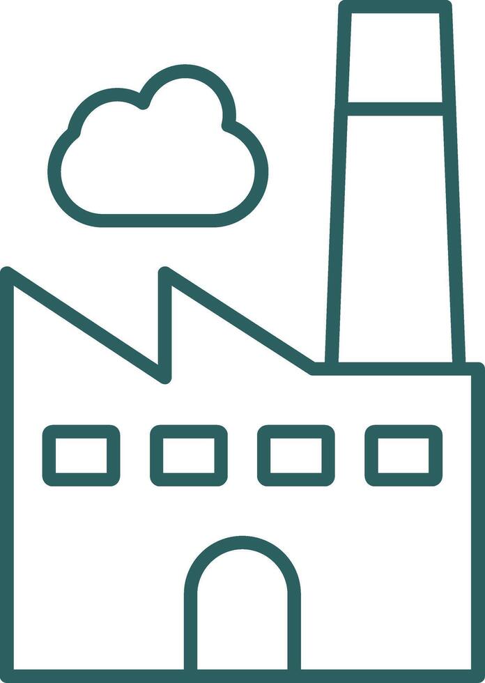 Factory Line Gradient Icon vector