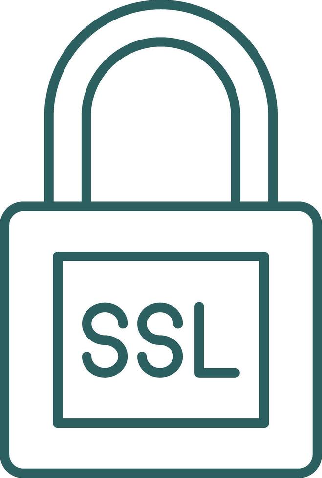 SSL Line Gradient Icon vector