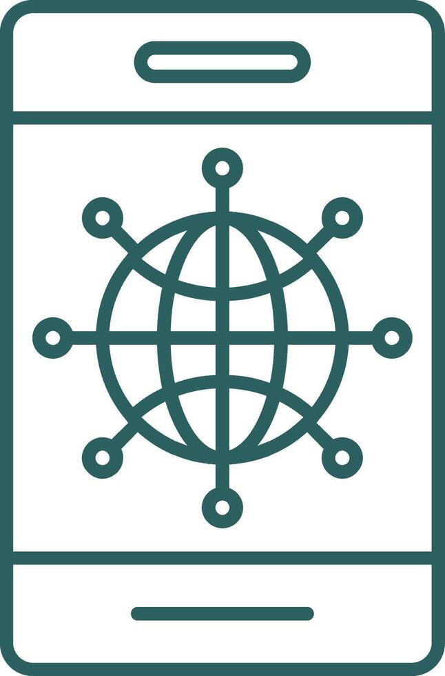 Internet Line Gradient Icon vector
