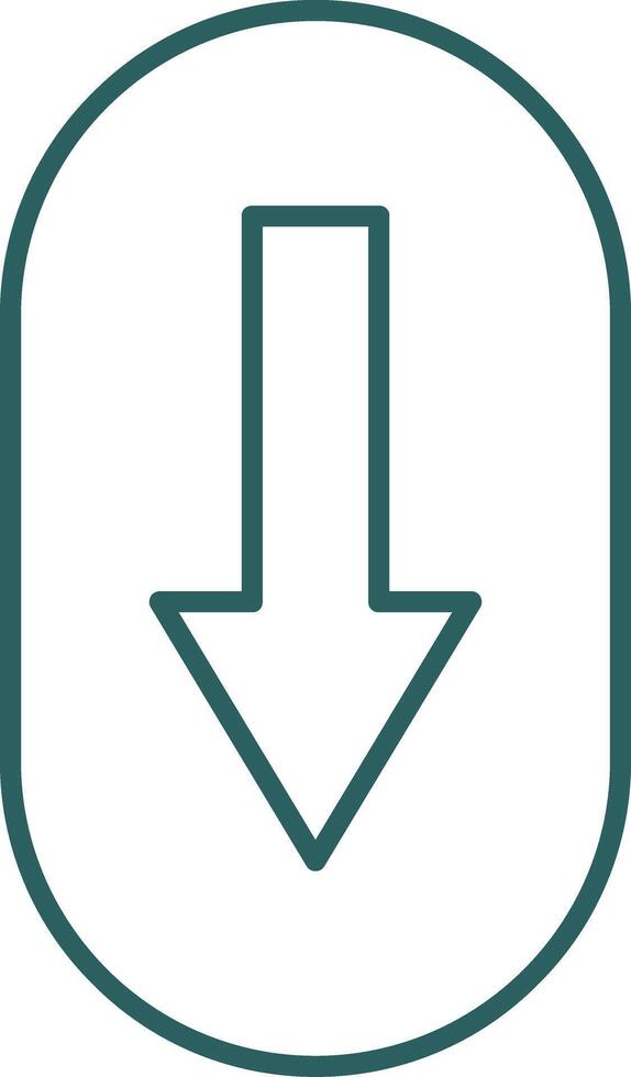 Scroll Down Line Gradient Icon vector