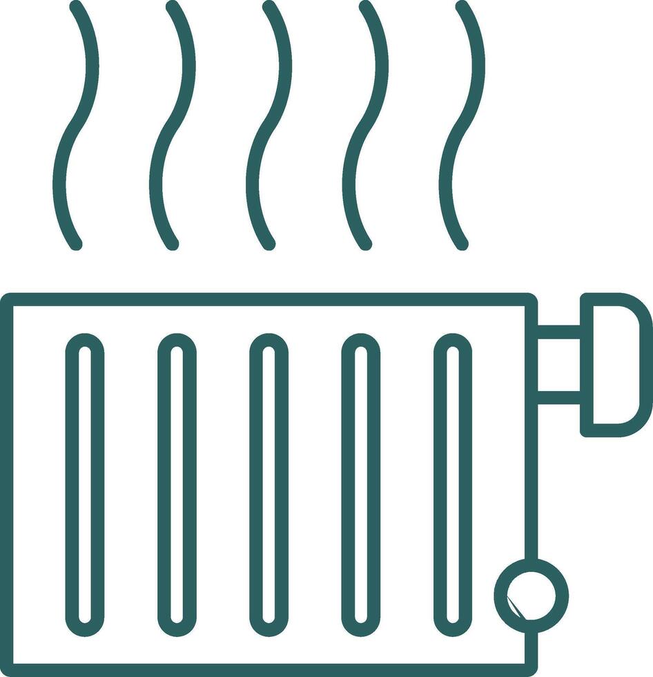 Radiator Line Gradient Icon vector