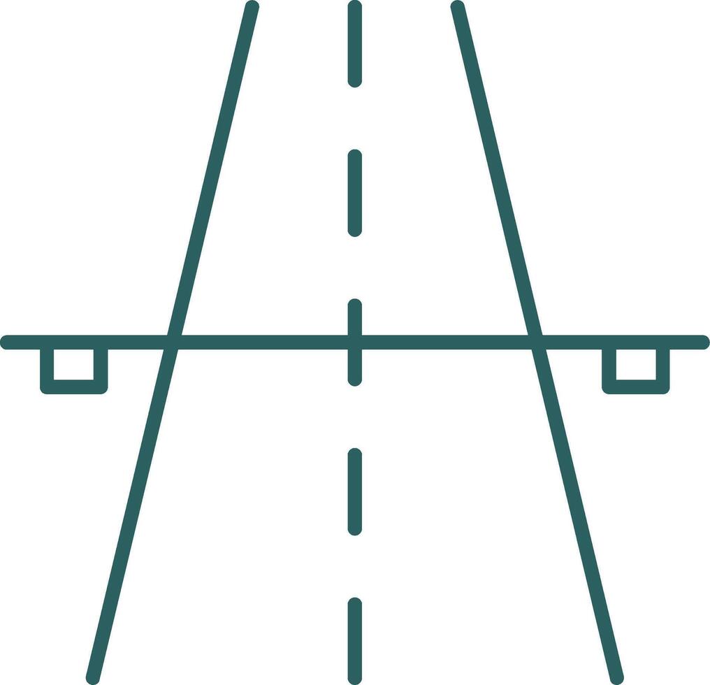 Highway Line Gradient Icon vector