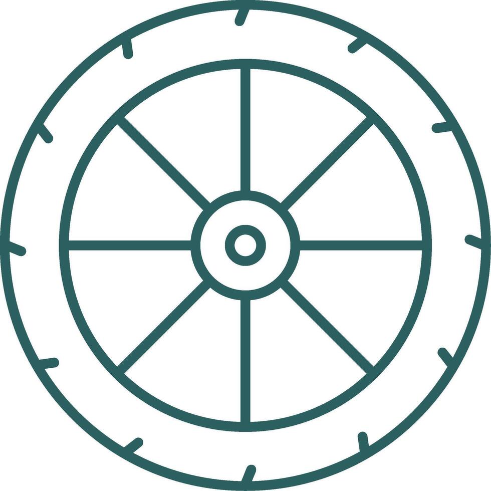 Wheel Line Gradient Icon vector