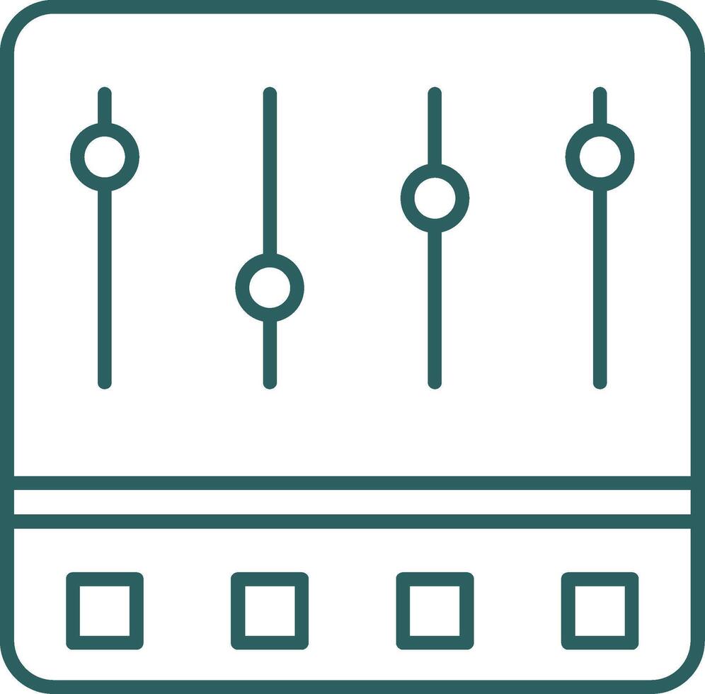 Control Panel Line Gradient Icon vector