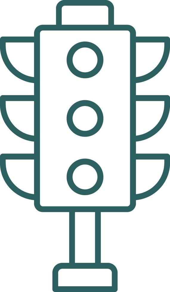 Traffic Lights Line Gradient Icon vector
