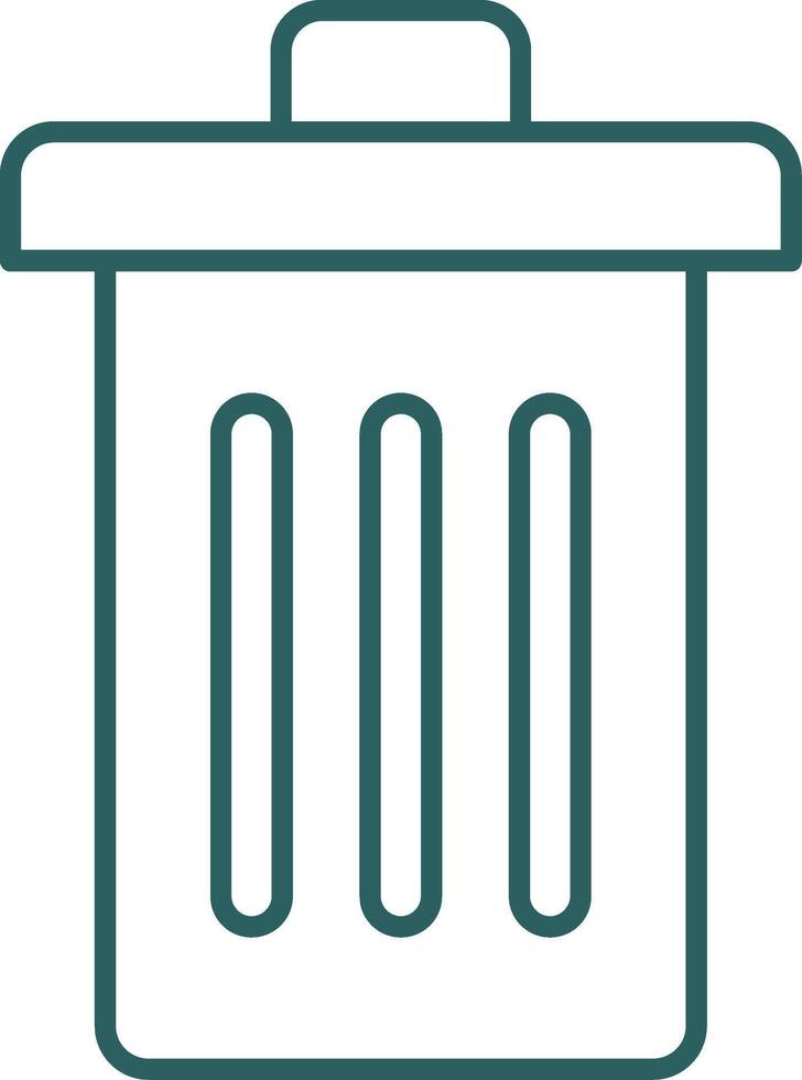 Trash Line Gradient Icon vector