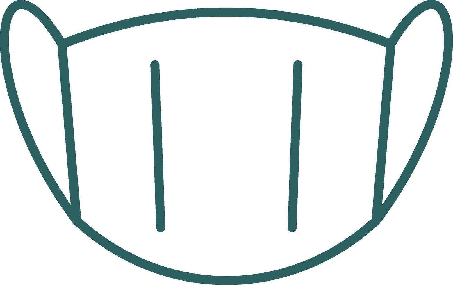 Medical Mask Line Gradient Icon vector