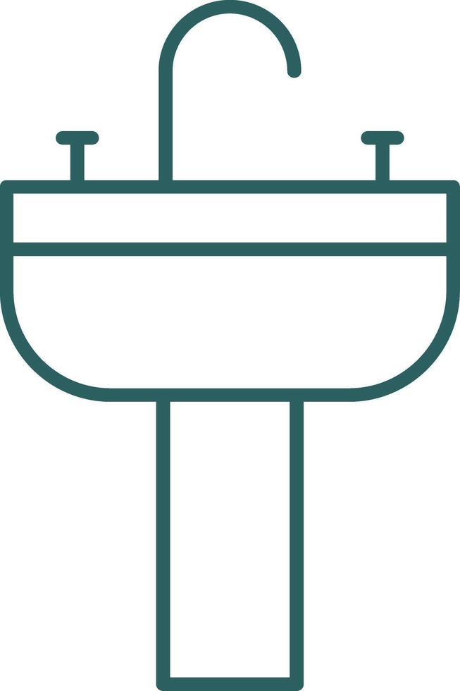 Sink Line Gradient Icon vector