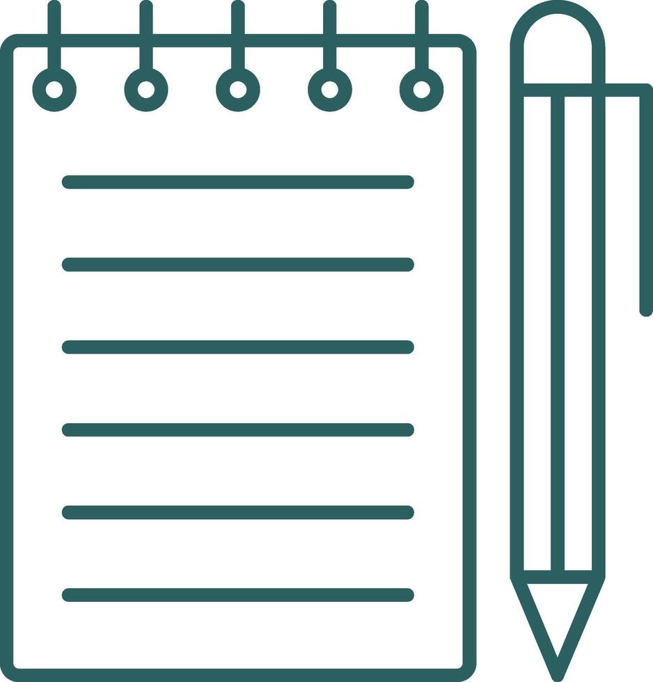 Notebook Line Gradient Icon vector