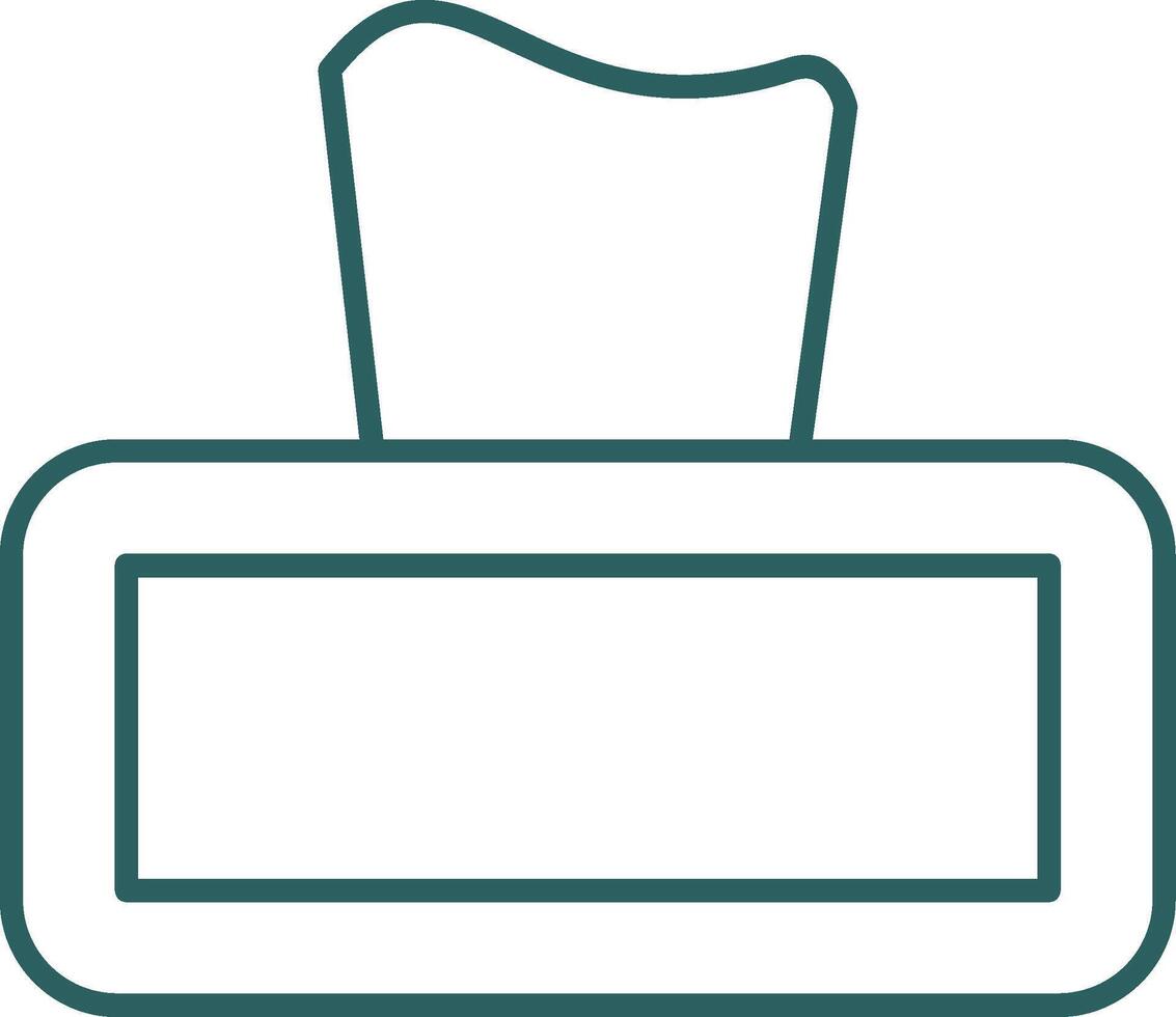 Tissue Line Gradient Icon vector