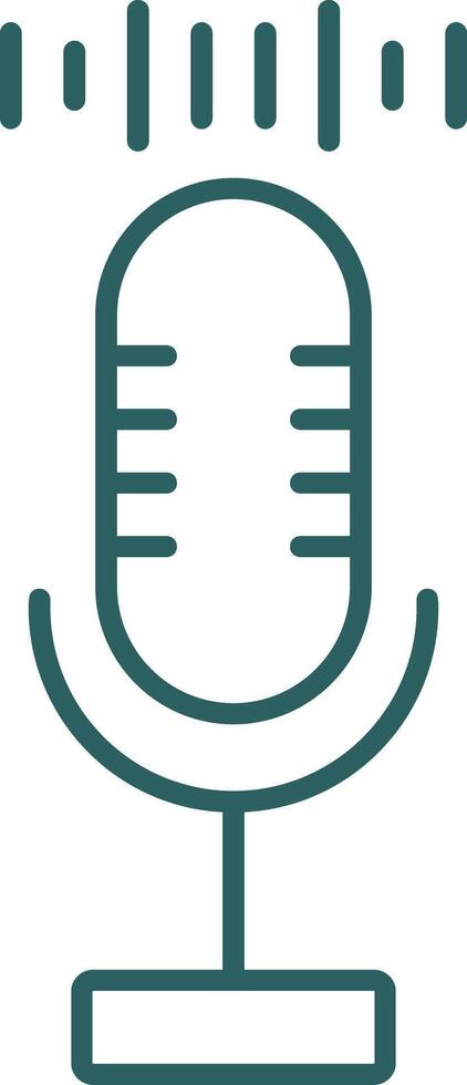 Audio Recorder Line Gradient Icon vector