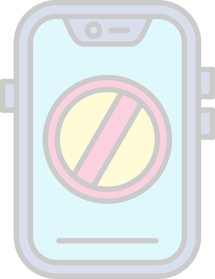 Ban Line Filled Light Icon vector