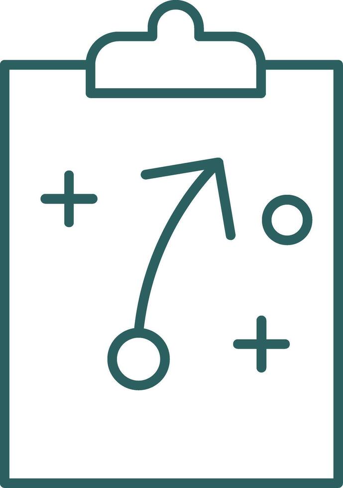 Strategy Line Gradient Icon vector