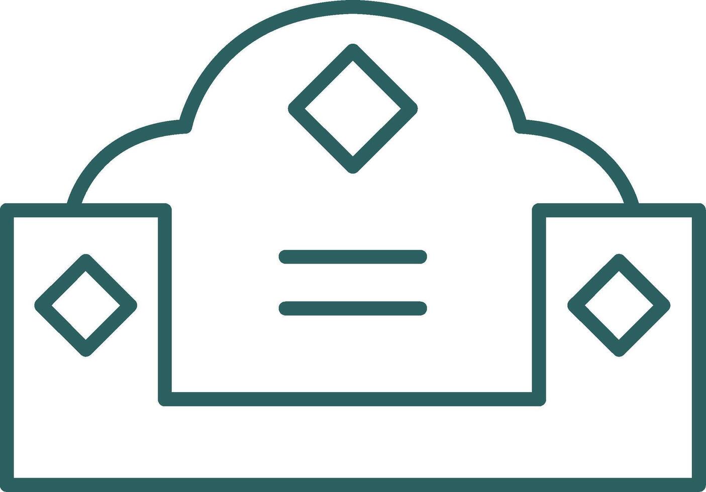 Couch Line Gradient Icon vector