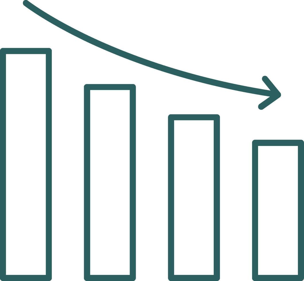 Reputation Loss Line Gradient Icon vector