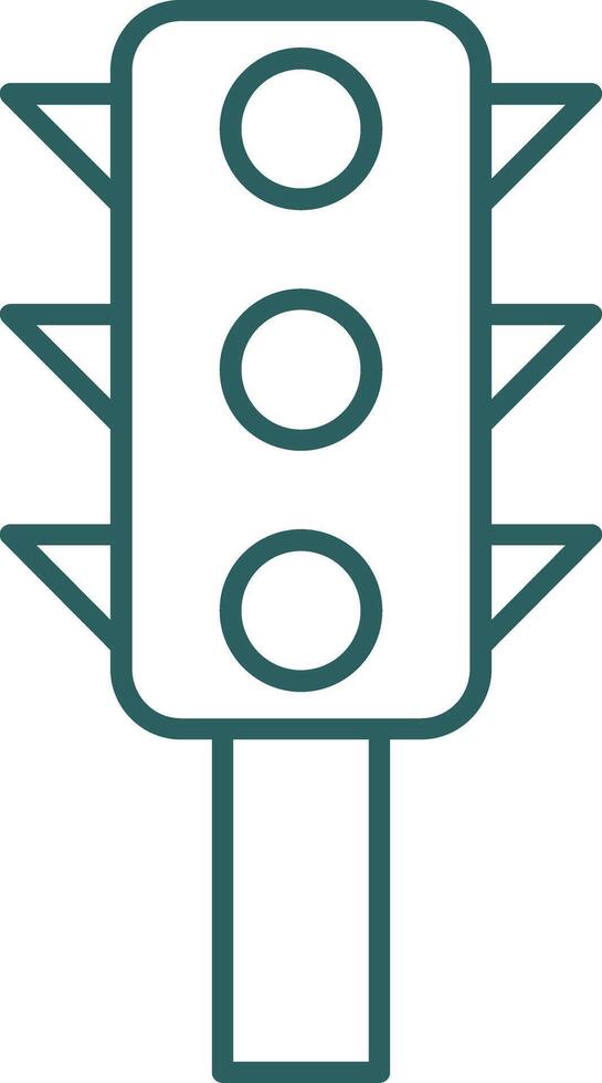 Traffic Control Line Gradient Icon vector