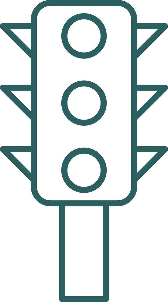 Traffic Control Line Gradient Icon vector