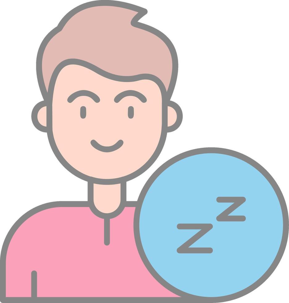 Sleep Line Filled Light Icon vector