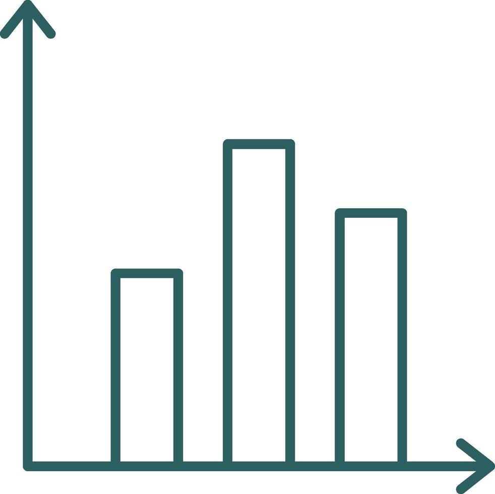 Prediction Line Gradient Icon vector