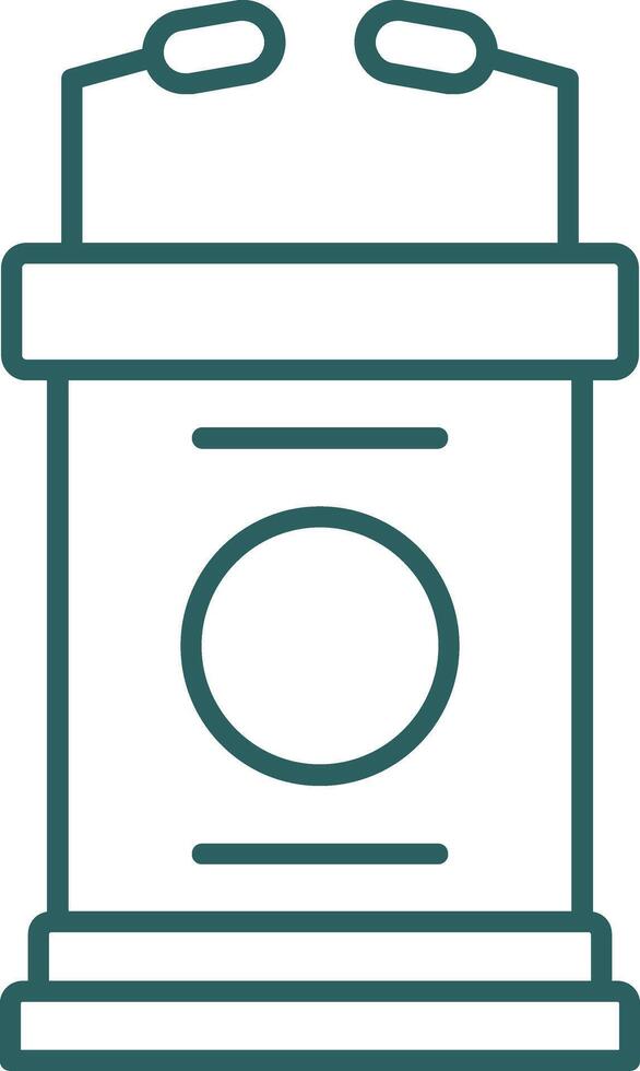 Lectern Line Gradient Icon vector