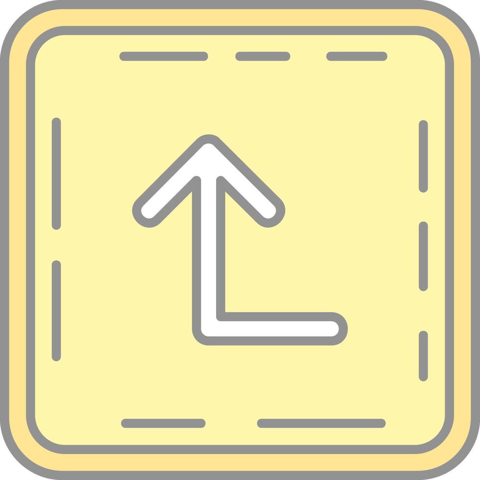Turn up Line Filled Light Icon vector
