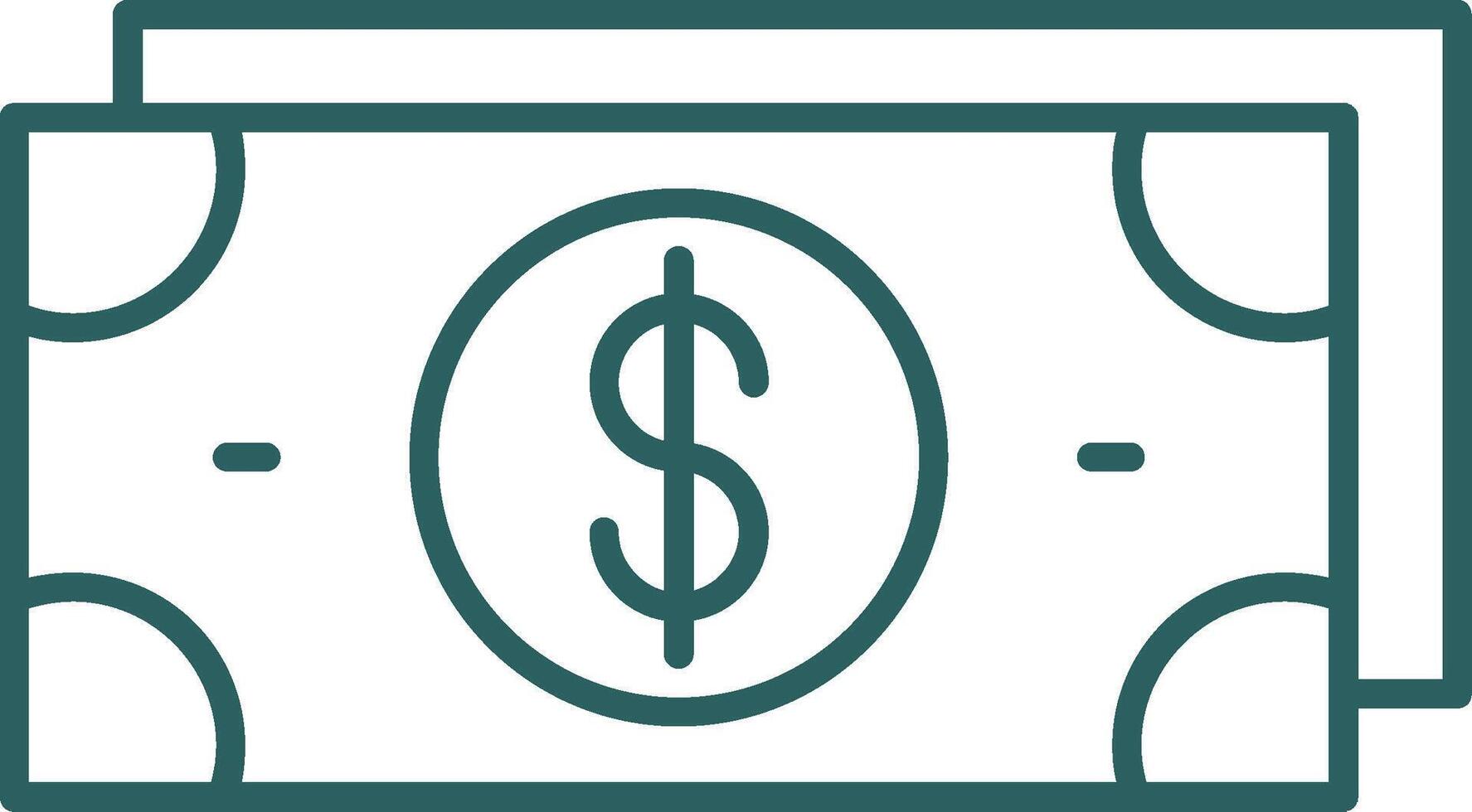Money Line Gradient Icon vector