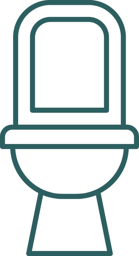 Toilet Line Gradient Icon vector
