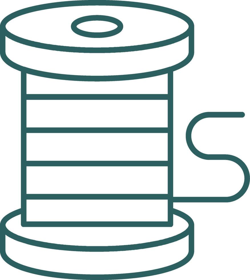 Thread Line Gradient Icon vector